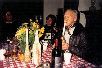 Bill Hammack with candle, Wayside Inn